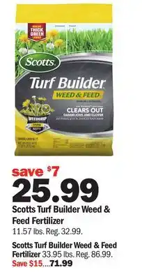 Meijer Scotts Turf Builder Weed & Feed Fertilizer offer