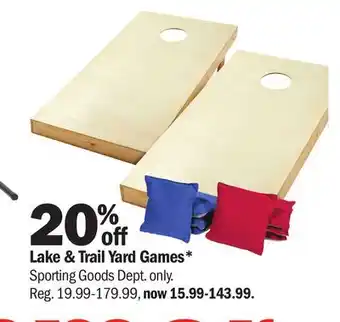 Meijer Lake & Trail Yard Games offer