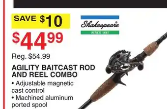 Dunham's Sports AGILITY BAITCAST ROD AND REEL COMBO offer