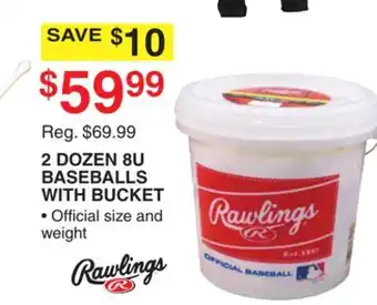 Dunham's Sports RAWLINGS 2 DOZEN 8U BASEBALLS WITH BUCKET offer