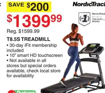 Dunham's Sports NORDICTRACK T8.5S TREADMILL offer