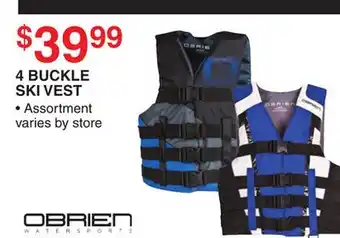 Dunham's Sports OBRIEN 4 BUCKLE SKI VEST offer