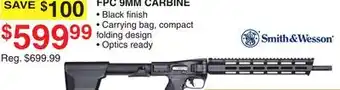 Dunham's Sports SMITH & WESSON FPC 9MM CARBINE offer