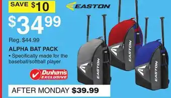 Dunham's Sports ALPHA BAT PACK offer