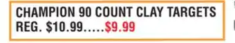 Dunham's Sports CHAMPION 90 COUNT CLAY TARGETS offer