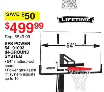 Dunham's Sports LIFETIME SFS POWER 54 91003 IN-GROUND SYSTEM offer