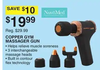 Dunham's Sports NUVOMED COPPER GYM MASSAGER GUN offer