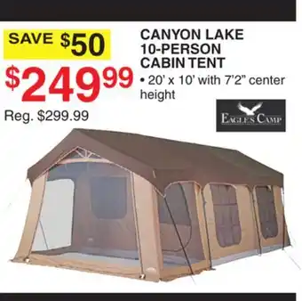 Dunham's Sports CANYON LAKE 10-PERSON CABIN TENT offer