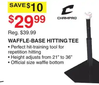 Dunham's Sports WAFFLE-BASE HITTING TEE offer