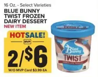 Food Lion BLUE BUNNY TWIST FROZEN DAIRY DESSERT offer