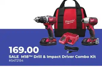 Runnings M18 Drill & Impact Driver Combo Kit offer