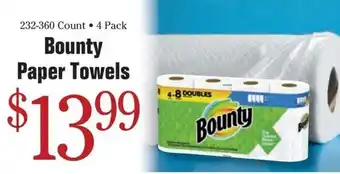 Morton Williams Bounty Paper Towels offer