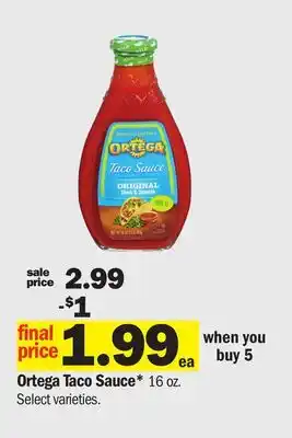 Meijer Ortega Taco Sauce offer