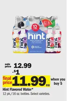 Meijer Hint Flavored Water offer