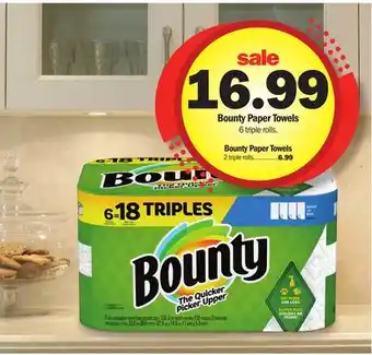 Meijer Bounty Paper Towels offer