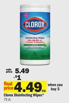 Meijer Clorox Disinfecting Wipes offer