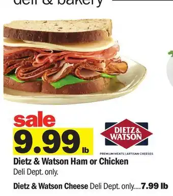 Meijer Dietz & Watson Ham or Chicken offer