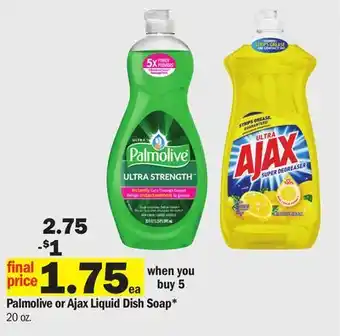 Meijer Palmolive or Ajax Liquid Dish Soap offer