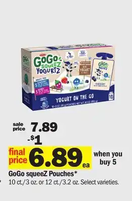 Meijer GoGo squeeZ Pouches offer