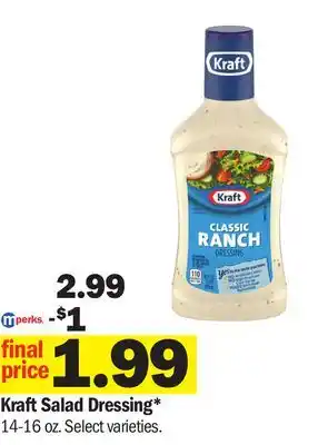 Meijer Kraft Salad Dressing offer