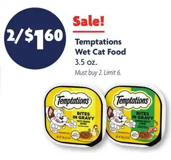 Family Dollar Temptations Wet Cat Food offer