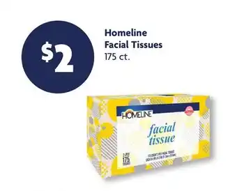 Family Dollar Homeline Facial Tissues offer