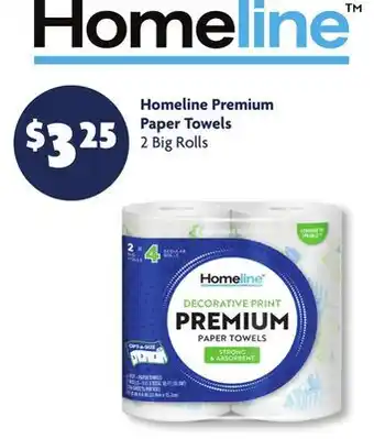 Family Dollar Homeline Premium Paper Towels offer