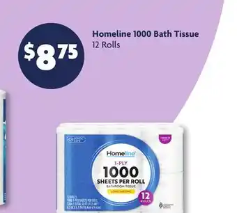 Family Dollar Homeline 1000 Bath Tissue offer