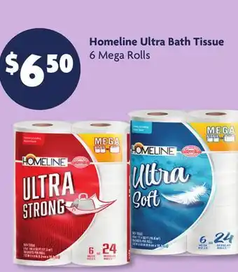 Family Dollar Homeline Ultra Bath Tissue offer