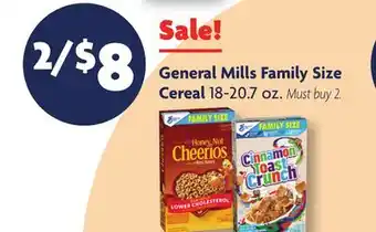 Family Dollar General Mills Family Size Cereal offer