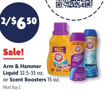 Family Dollar Arm & Hammer Liquid 32.5-33 oz. or Scent Boosters 15 oz offer