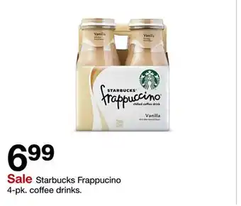 Target Starbucks Frappucino 4-pk. coffee drinks offer