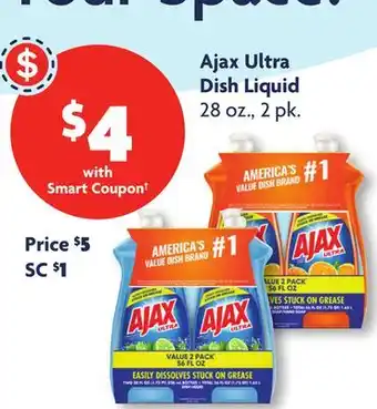 Family Dollar Ajax Ultra Dish Liquid offer