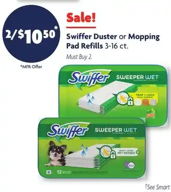 Family Dollar Swiffer Duster or Mopping Pad Refills offer