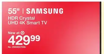Target Samsung 55 HDR Crystal UHD 4K Smart TV offer
