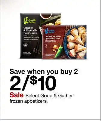 Target Good & Gather frozen appetizers offer