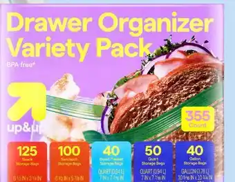 Target up & up 355-ct. variety pack food storage bags offer