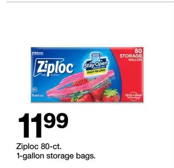 Target Ziploc 80-ct. 1-gallon storage bags offer