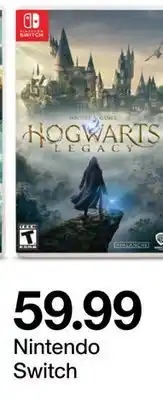 Target Hogwarts Legacy Nintendo Switch offer