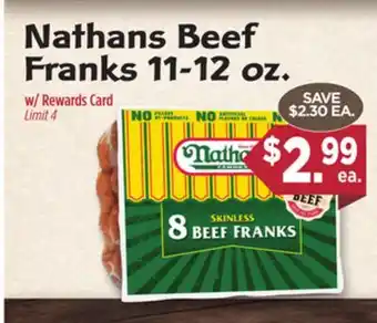 Dearborn Market Nathans Beef Franks offer
