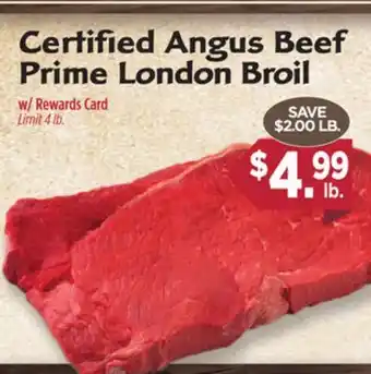 Dearborn Market Certified Angus Beef Prime London Broil offer