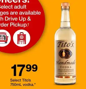 Target Select Tito's 750mL vodka offer