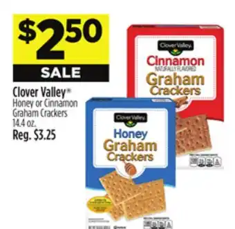 Dollar General Clover Valley Honey or Cinnamon Graham Crackers offer