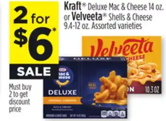 Dollar General Kraft Deluxe Mac & Cheese or Velveeta Shells & Cheese offer