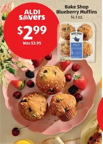 Aldi Bake Shop Blueberry Muffins offer