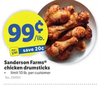 Lidl Sanderson Farms chicken drumsticks offer