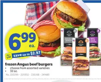 Lidl frozen Angus beef burgers offer