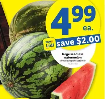 Lidl large seedless watermelon offer