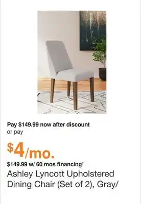 Ashley Furniture Ashley Lyncott Upholstered Dining Chair (Set of 2), Gray/Brown offer