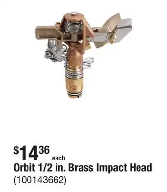The Home Depot Orbit 1/2 in. Brass Impact Head offer